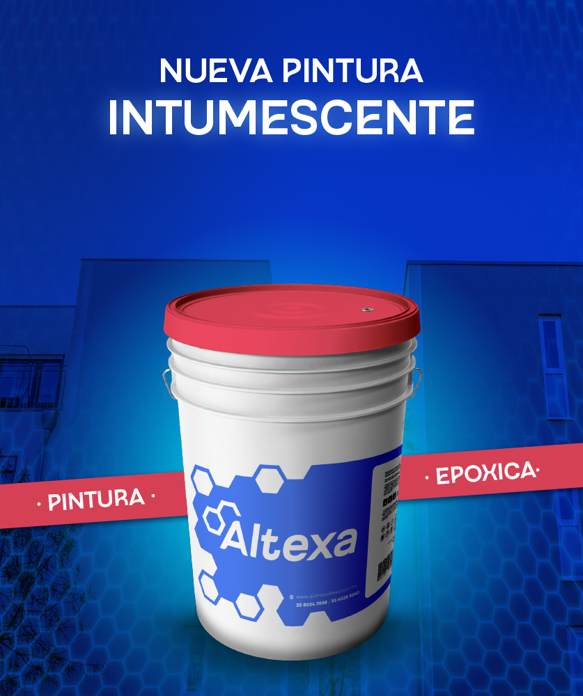 Pintura intumescente para exteriores, banner de promoción de pintura intumescente de tipo epoxica con mayor rendimiento.
